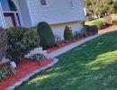 red mulch walkway 